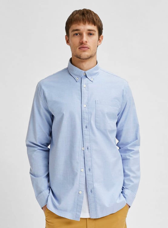 CAMISA MANGA LARGA ALGODÓN HOMBRE SELECTED REGDRICK - 1