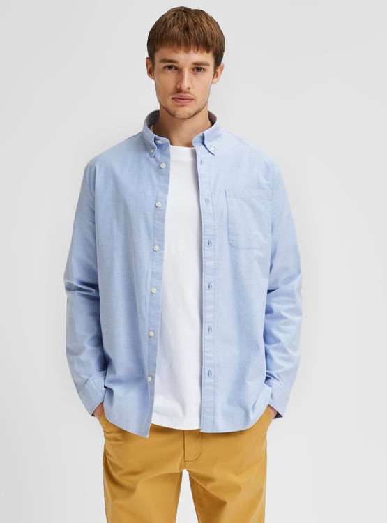 CAMISA MANGA LARGA ALGODÓN HOMBRE SELECTED REGDRICK - 2