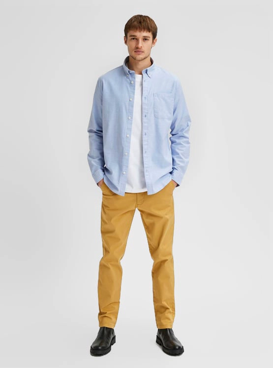 CAMISA MANGA LARGA ALGODÓN HOMBRE SELECTED REGDRICK - 5