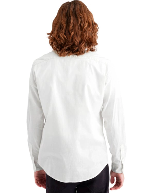 CAMISA MANGA LARGA ALGODÓN HOMBRE DOCKERS BLANCO CASUAL SHIRT - 2