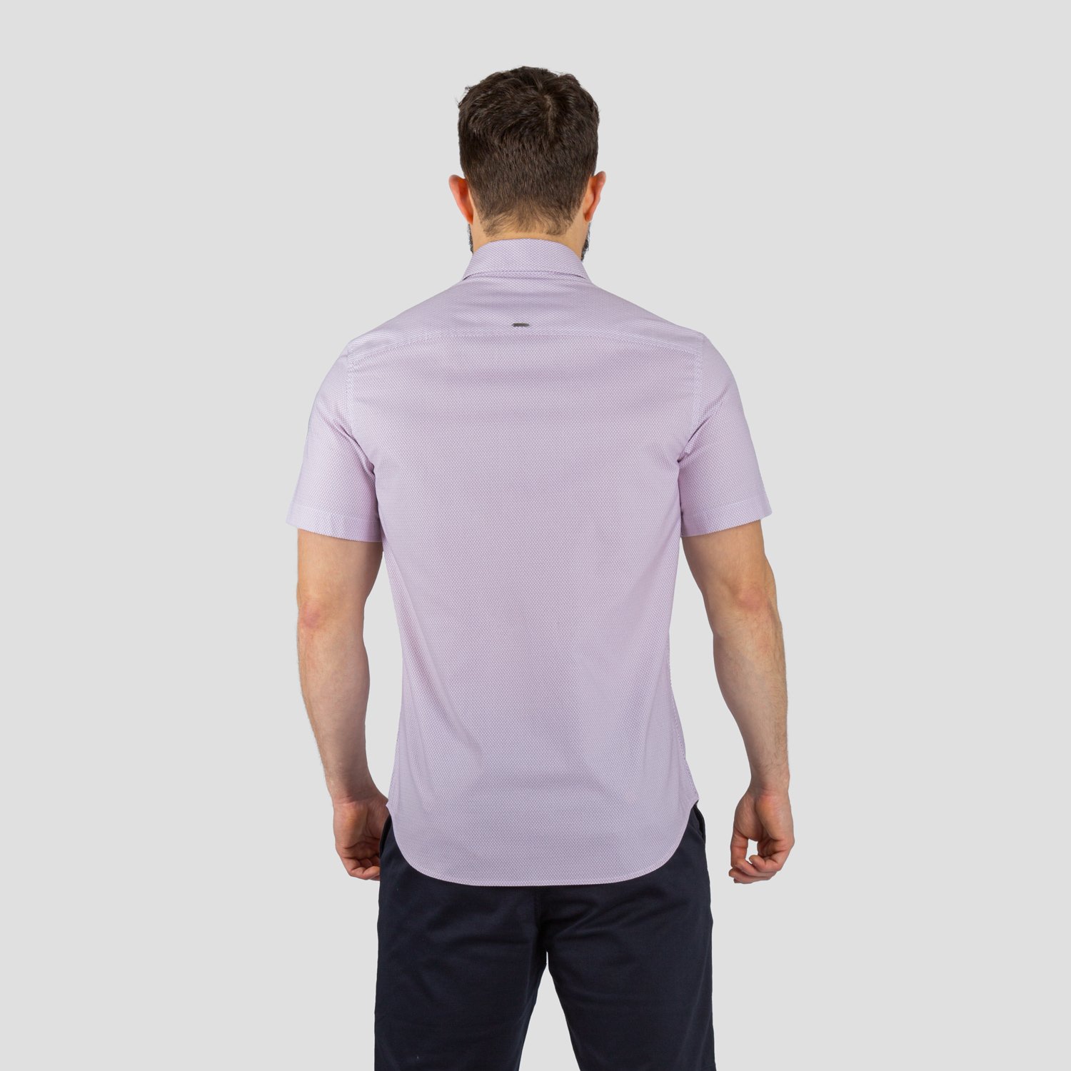 Camisa Tradicional De Algodón A Cuadros Lila Y Blanco - Tallas L Y XL, Nueva Con Etiquetas, Fabricada En Alemania