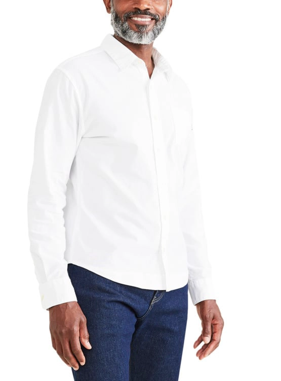 CAMISA MANGA LARGA ALGODÓN HOMBRE DOCKERS BLANCO OXFORD - 1