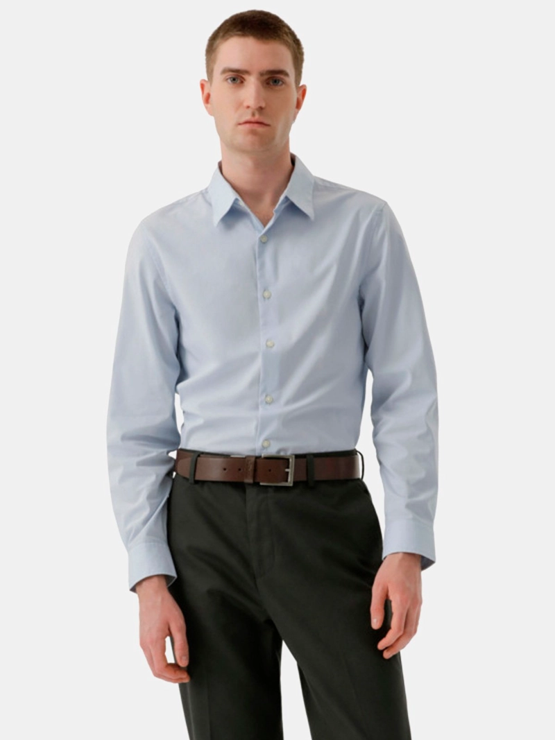 CAMISA MANGA LARGA ALGODÓN HOMBRE DOCKERS AZUL WORKDAY - 1