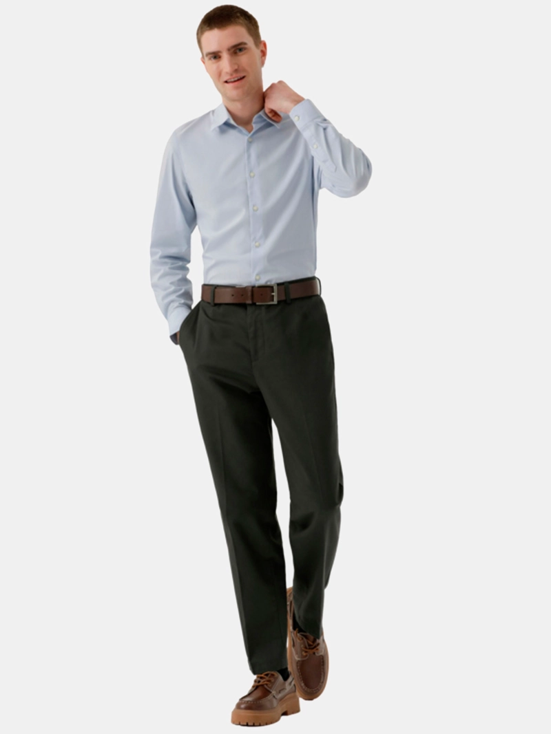 CAMISA MANGA LARGA ALGODÓN HOMBRE DOCKERS AZUL WORKDAY - 4