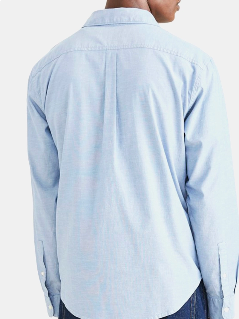 CAMISA MANGA LARGA ALGODÓN HOMBRE DOCKERS AZUL OXFORD - 4