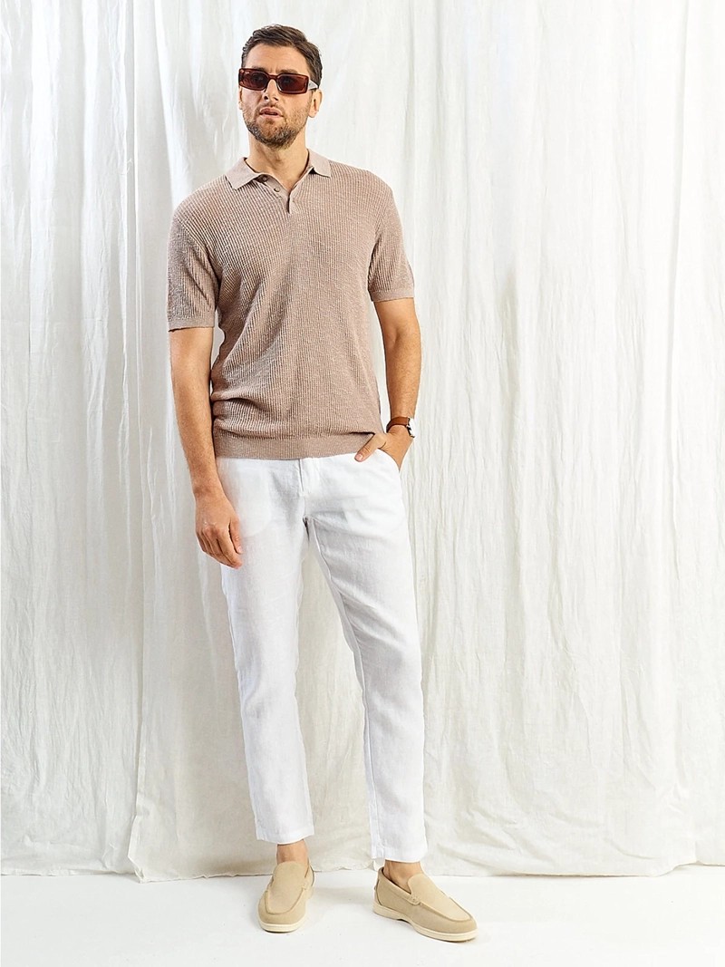 POLO MANGA CORTA CASUAL HOMBRE SPAVALDI ENZO BEIGE - 6