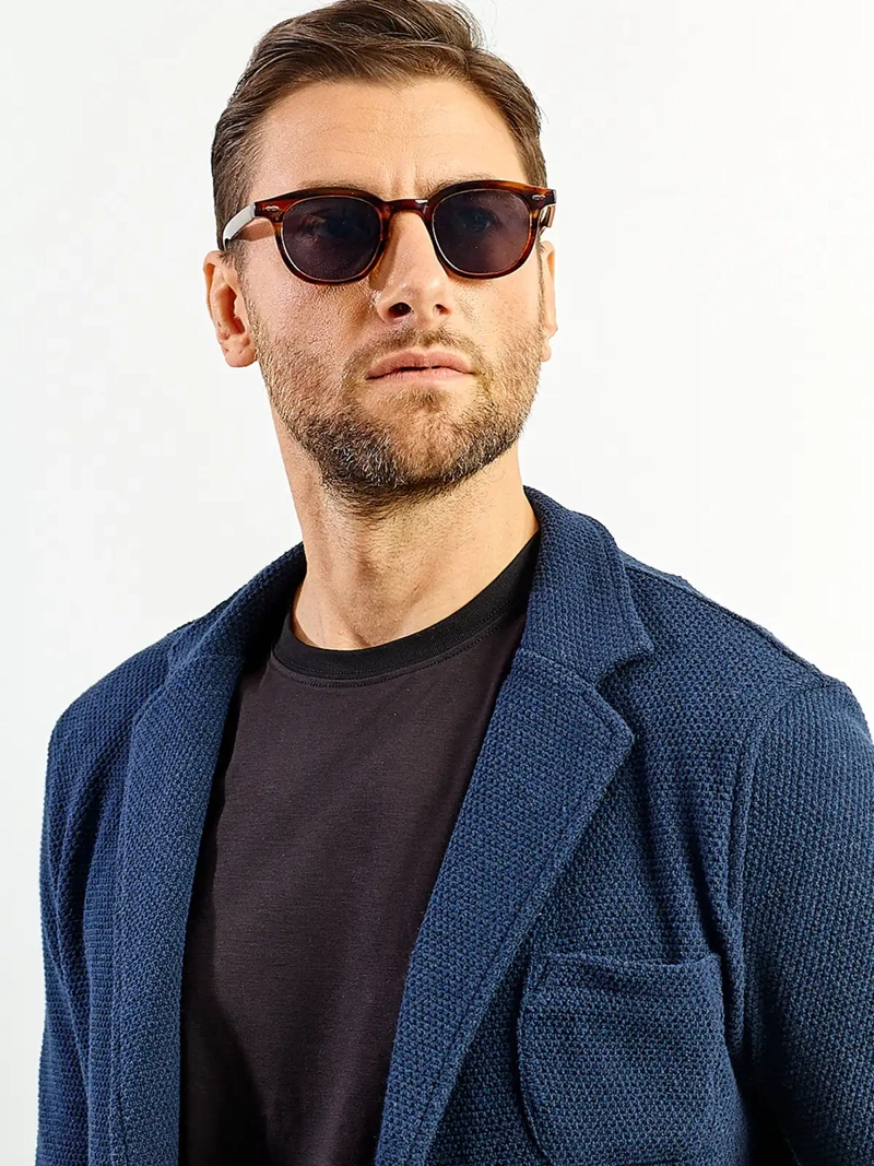 BLAZER CASUAL HOMBRE SPAVALDI EULOGIO AZUL ÍNDIGO - 3