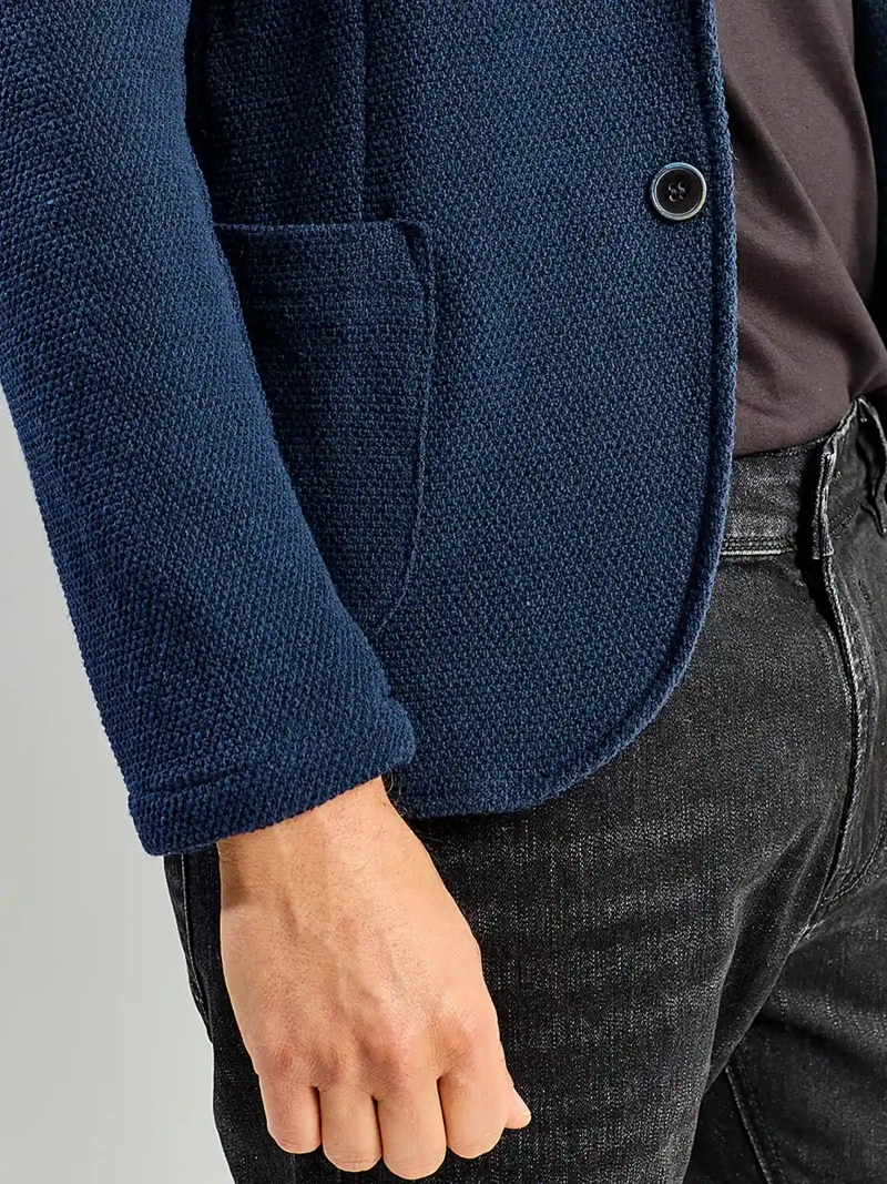 BLAZER CASUAL HOMBRE SPAVALDI EULOGIO AZUL ÍNDIGO - 4