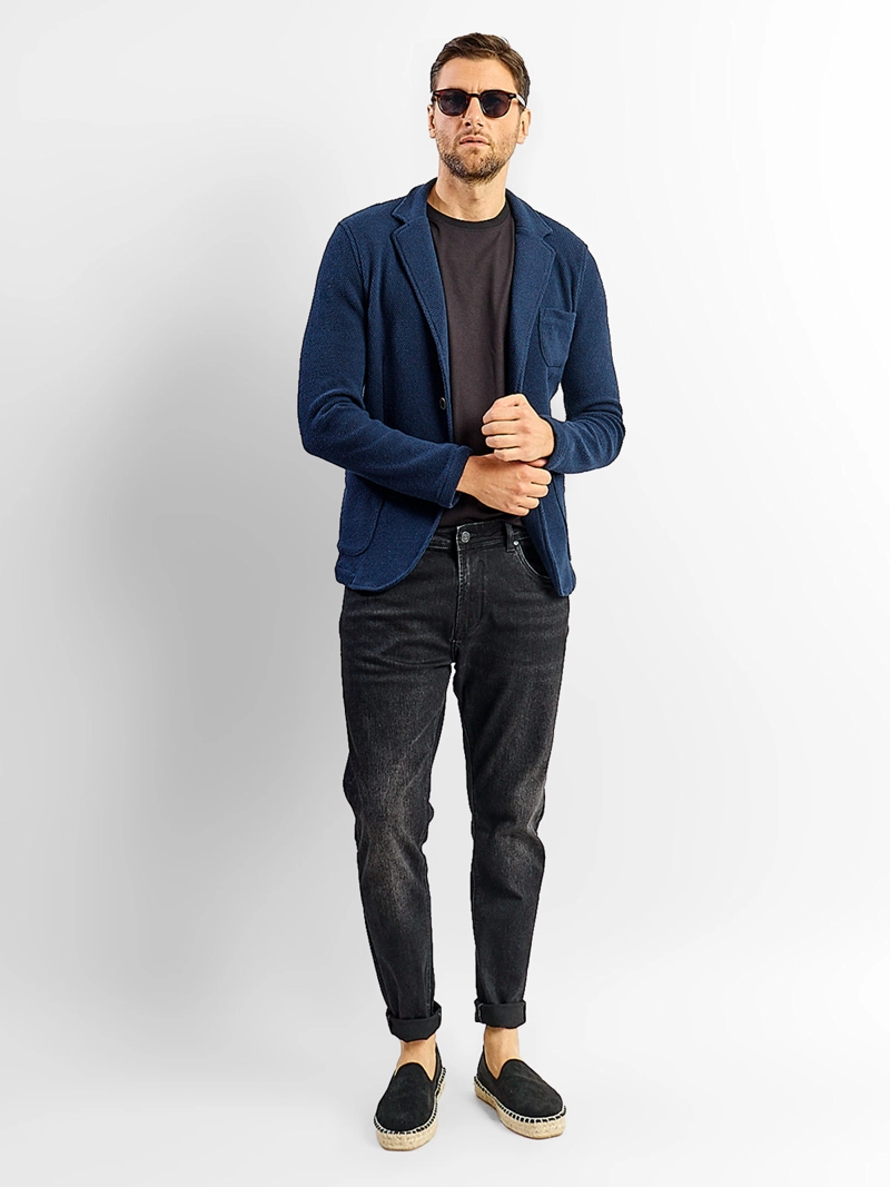 BLAZER CASUAL HOMBRE SPAVALDI EULOGIO AZUL ÍNDIGO - 5