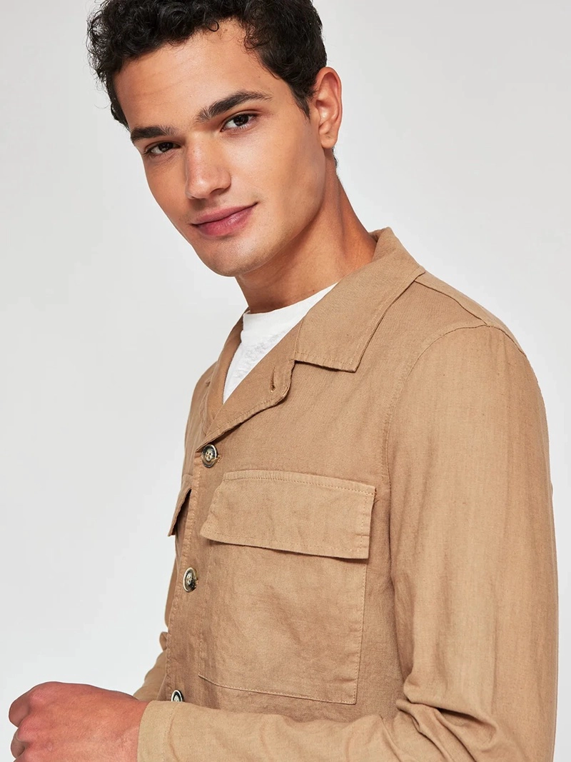 SOBRECAMISA HOMBRE SPAVALDI LINO MANGA LARGA - 4