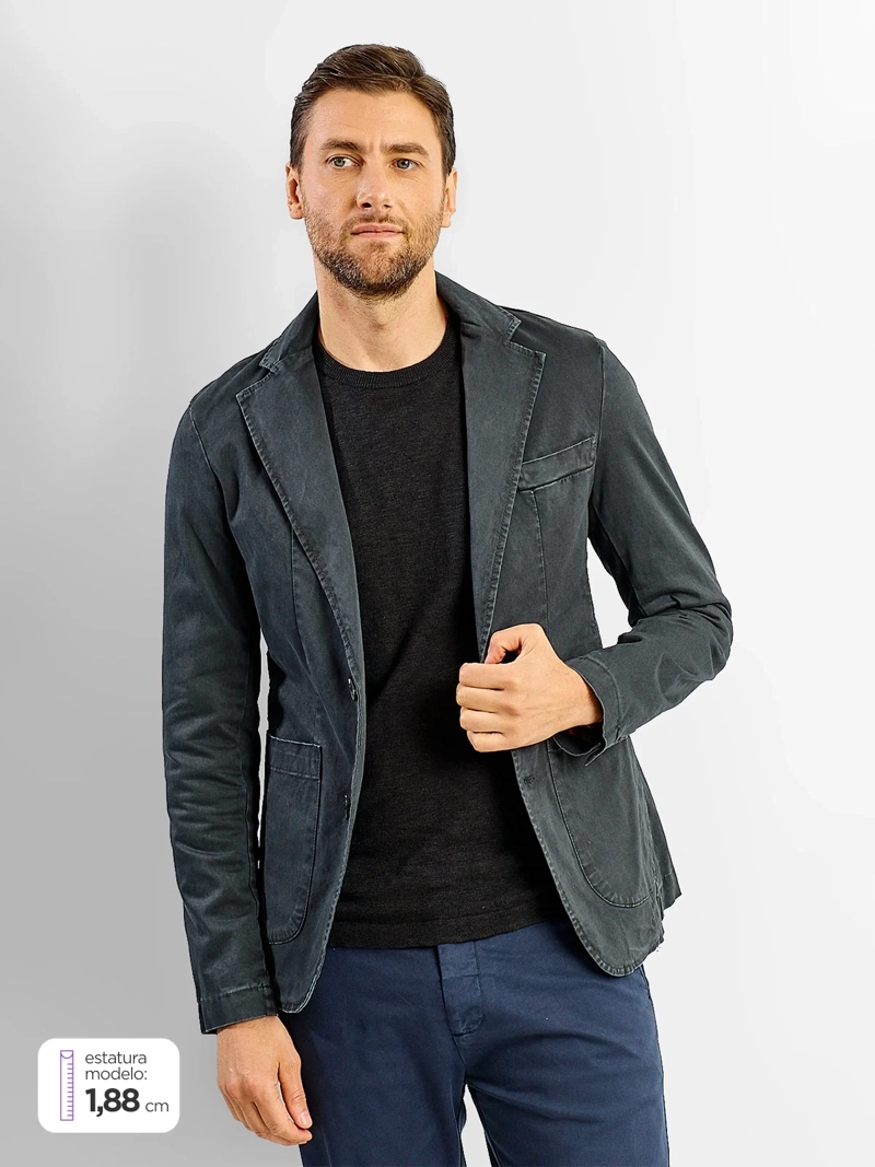BLAZER HOMBRE SPAVALDI EDOARDO GRIS OSCURO - 1