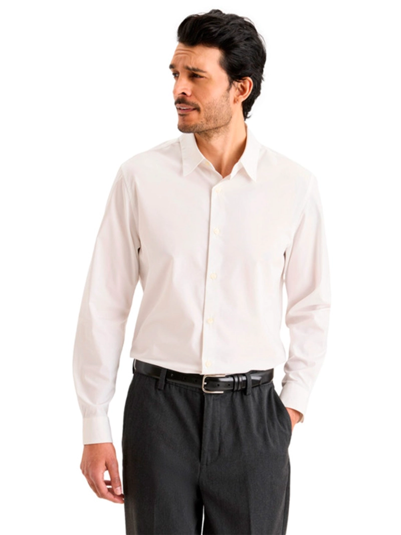 CAMISA MANGA LARGA ALGODÓN HOMBRE DOCKERS BLANCO WORKDAY - 1