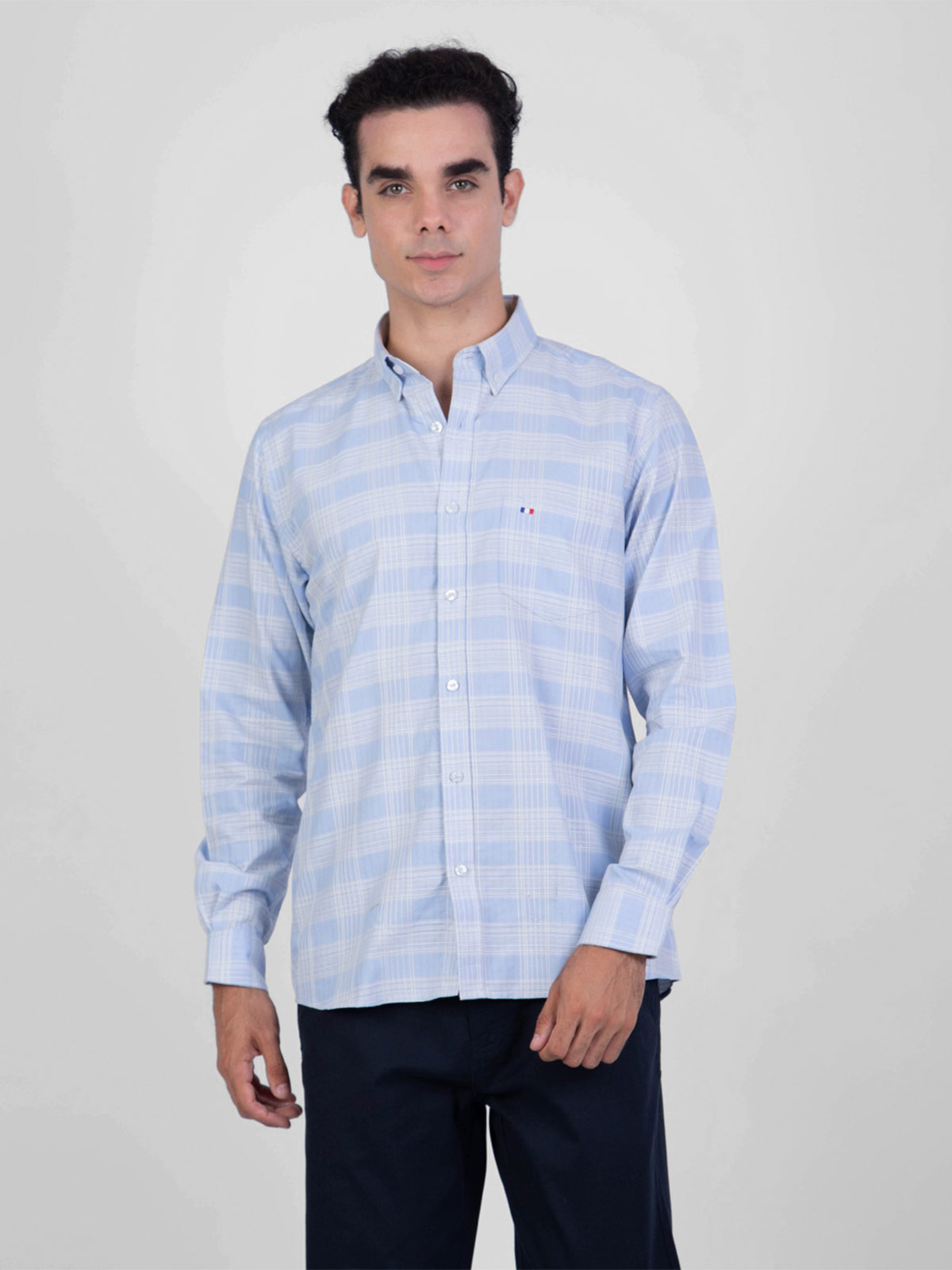 CAMISA MANGA LARGA ALGODÓN HOMBRE PIERRE CARDIN - 1
