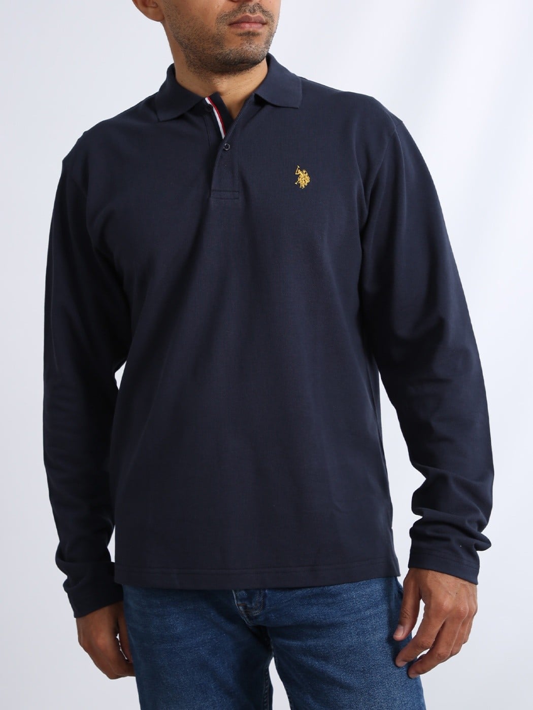 POLO MANGA LARGA ALGODÓN HOMBRE US POLO 10101PER - 1