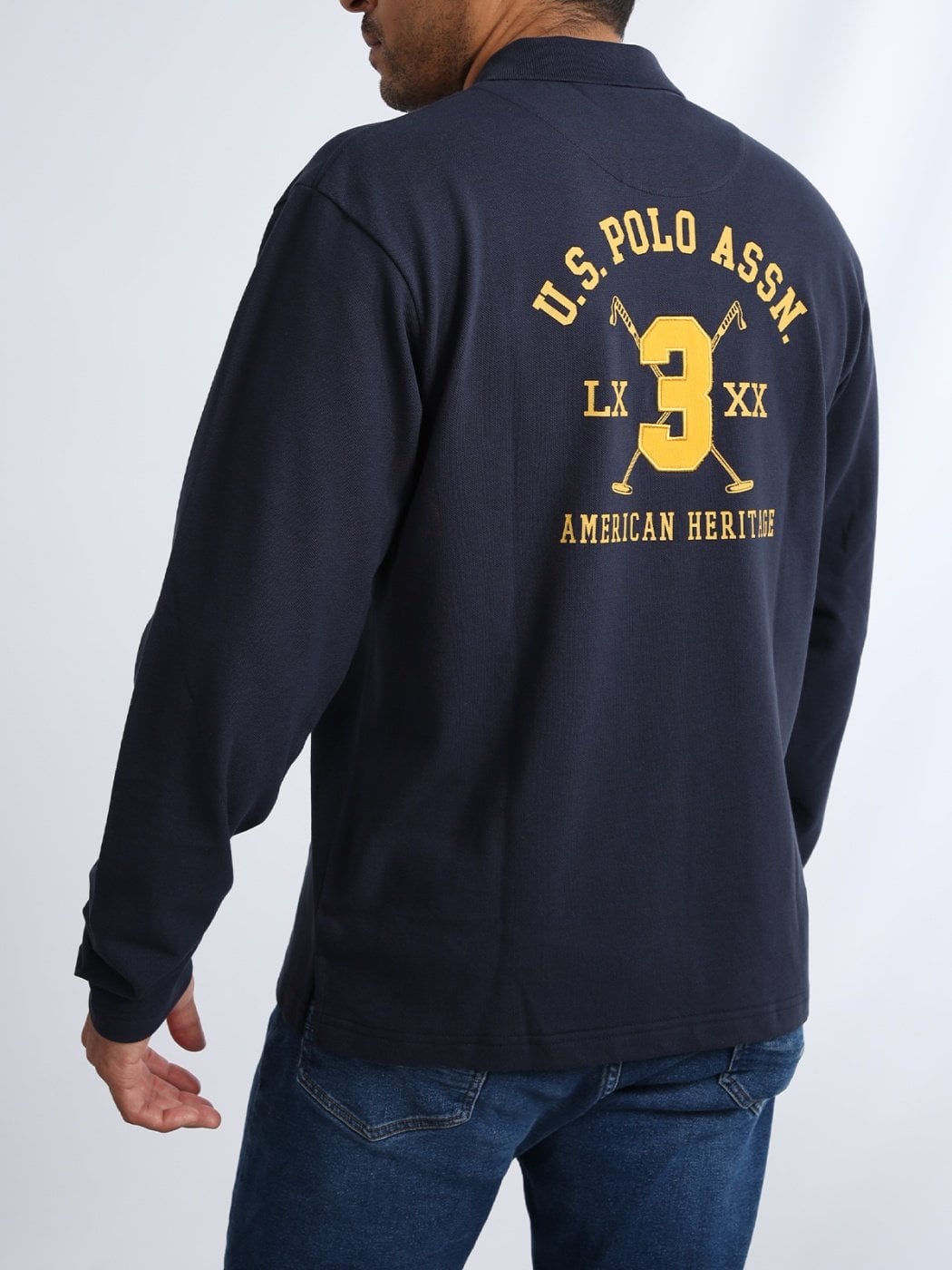 POLO MANGA LARGA ALGODÓN HOMBRE US POLO 10101PER - 2