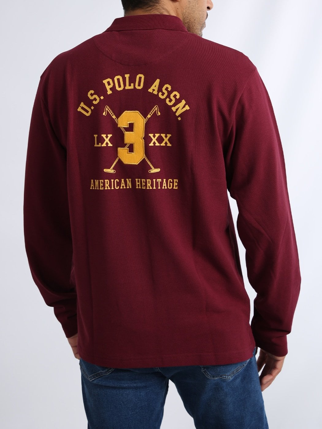 POLO MANGA LARGA ALGODÓN HOMBRE US POLO 10101PER - 2