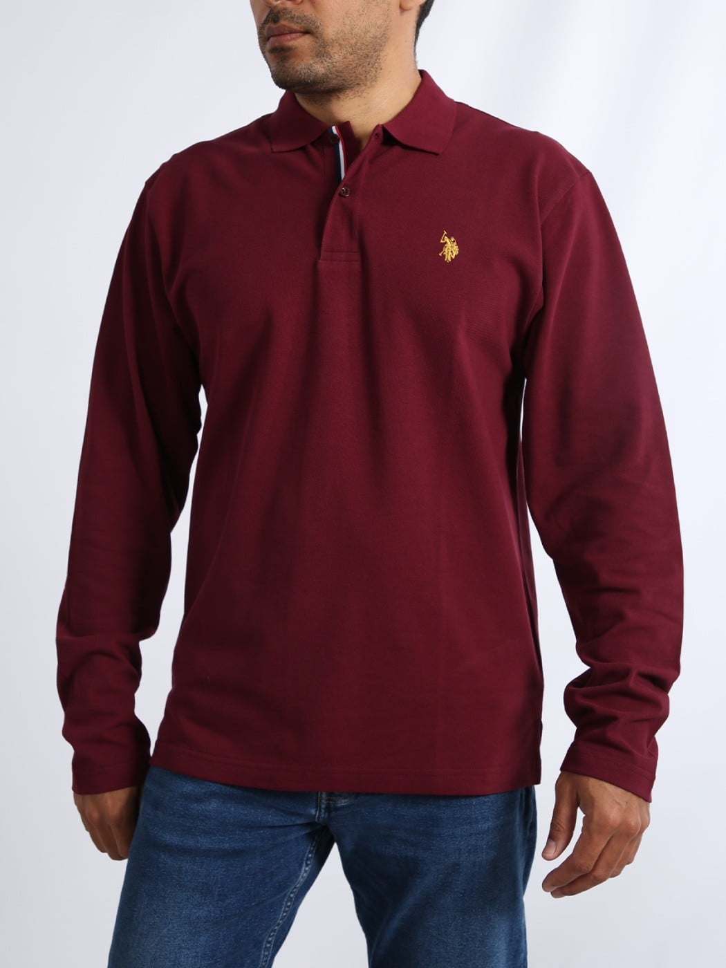 POLO MANGA LARGA ALGODÓN HOMBRE US POLO 10101PER - 1