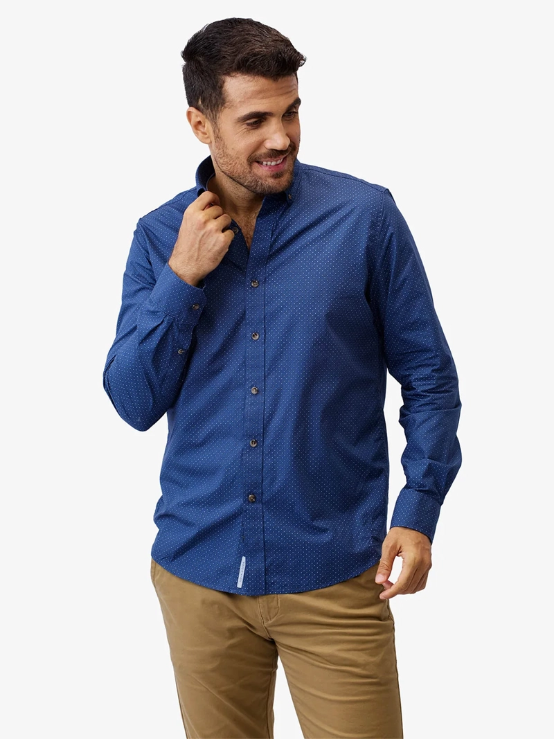 CAMISA MANGA LARGA ALGODÓN HOMBRE JOHN HOLDEN 9CY550 - 1