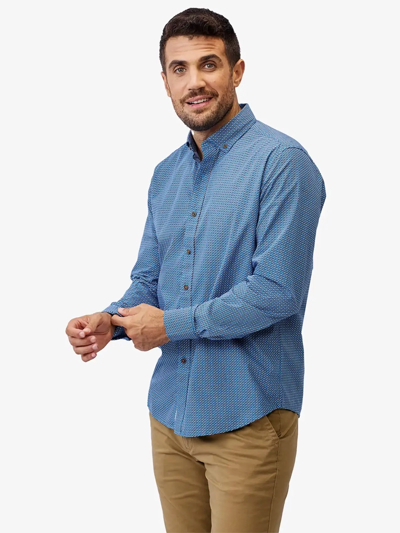 CAMISA MANGA LARGA ALGODÓN HOMBRE JOHN HOLDEN 9CY551 - 1