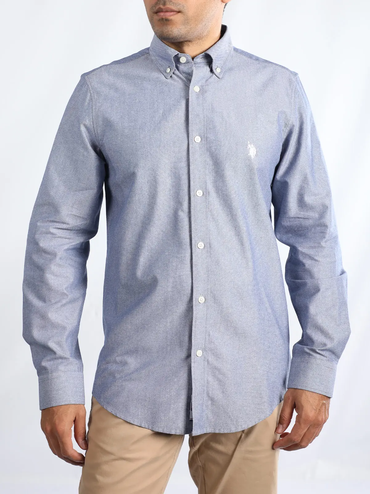 CAMISA MANGA LARGA ALGODÓN HOMBRE US POLO - 1