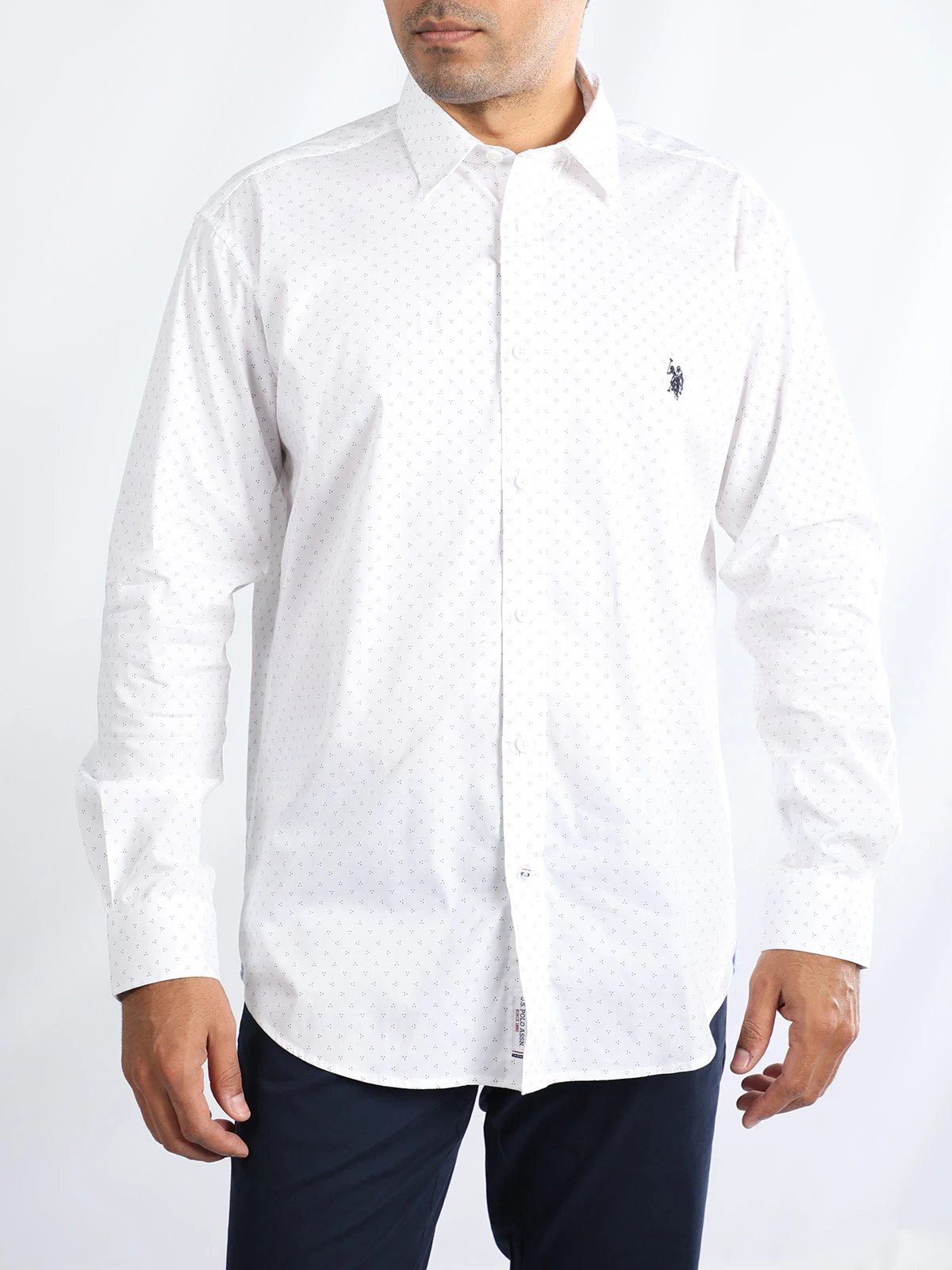 CAMISA MANGA LARGA ALGODÓN HOMBRE US POLO - 1