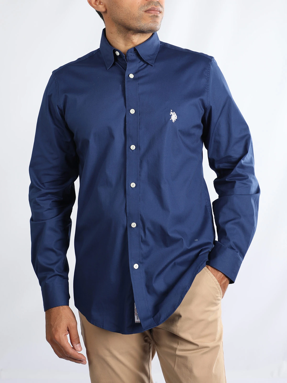 CAMISA MANGA LARGA ALGODÓN HOMBRE US POLO - 1
