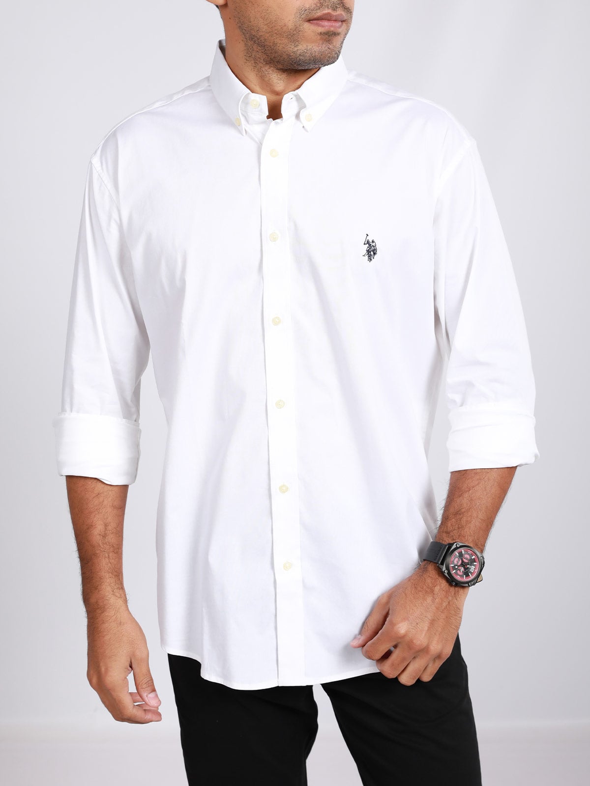 CAMISA MANGA LARGA ALGODÓN HOMBRE US POLO - 1