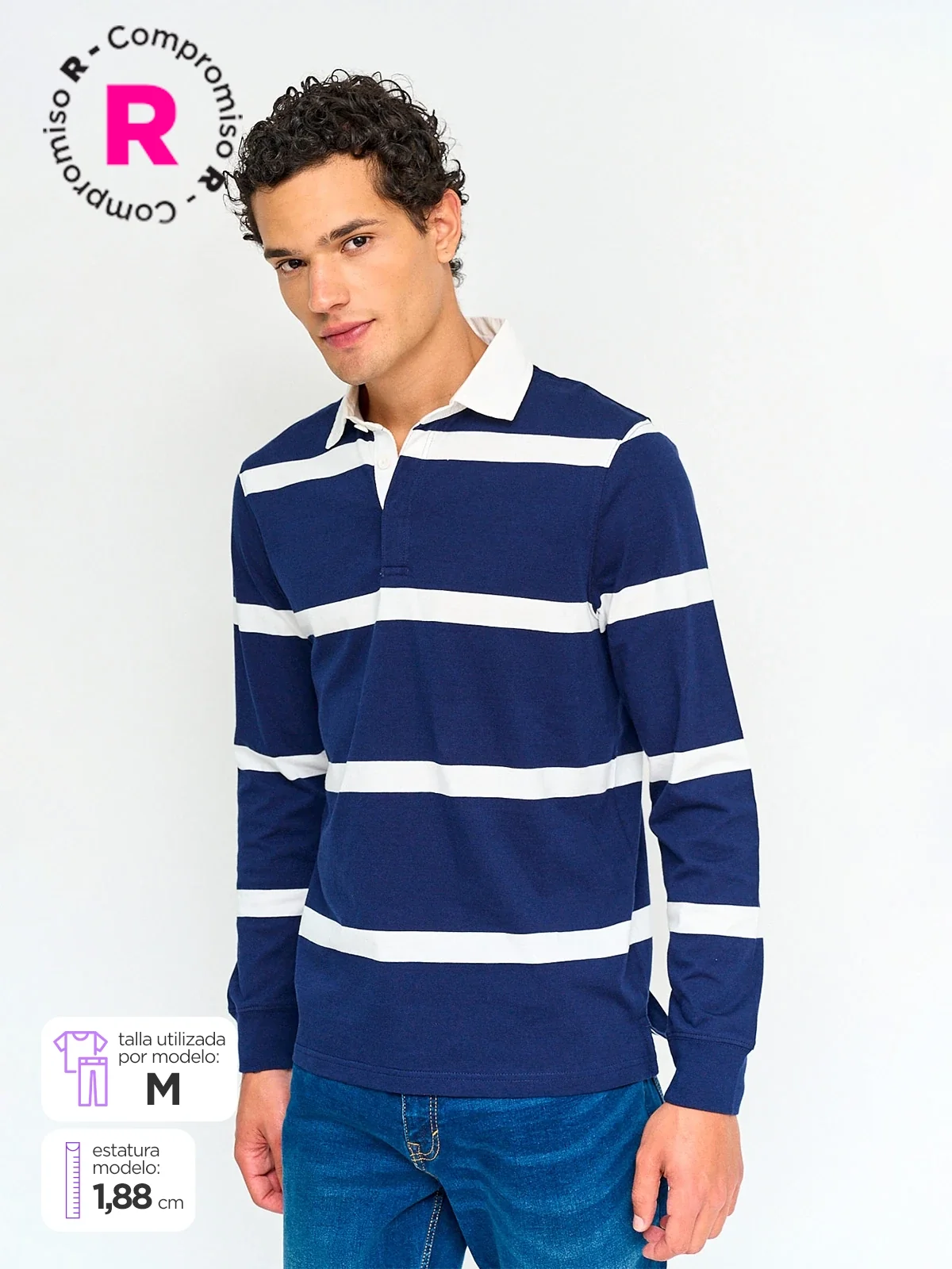 POLO MANGA LARGA HOMBRE KENNETH STEVENS - 1