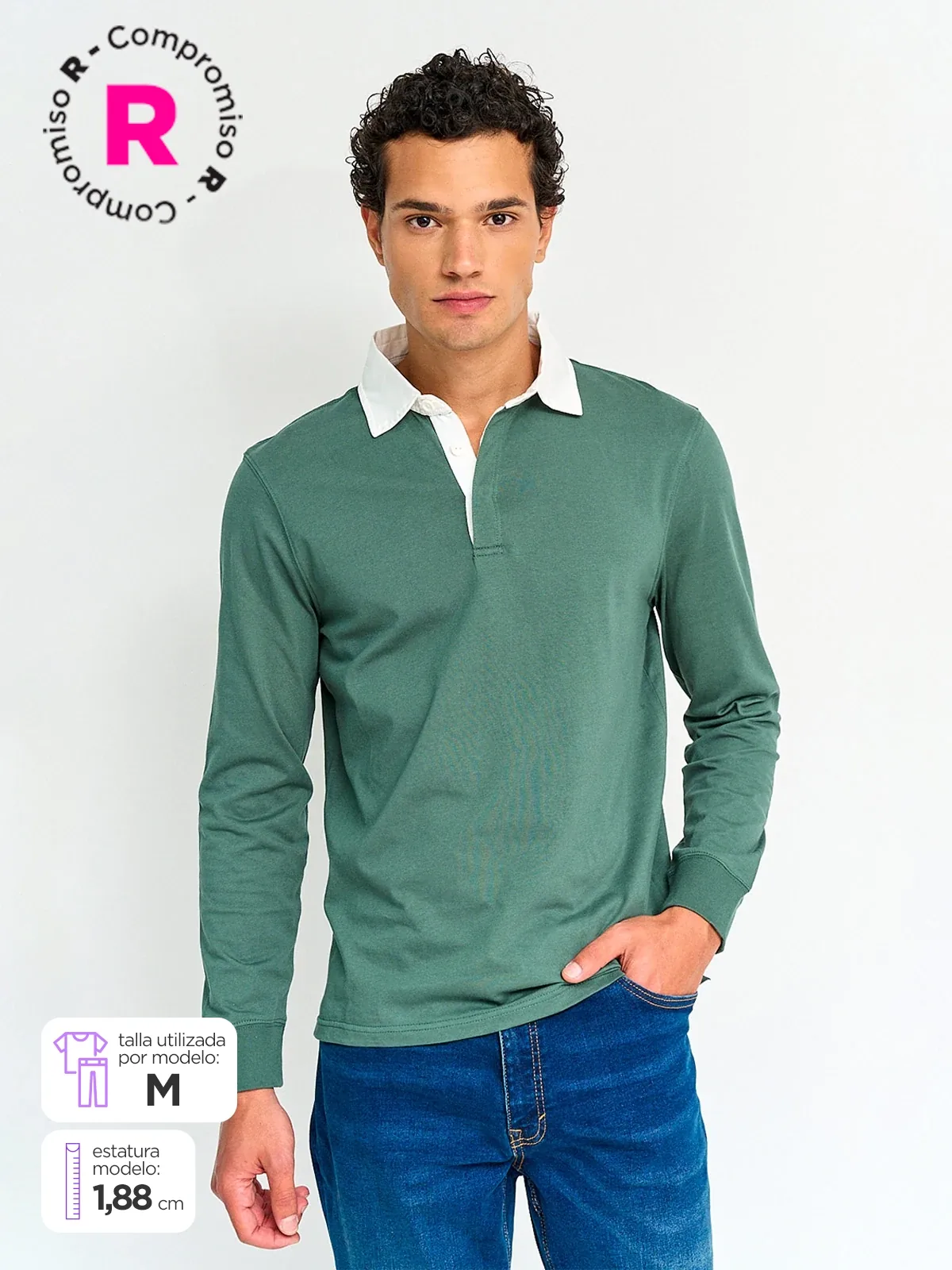 POLO MANGA LARGA HOMBRE KENNETH STEVENS - 1