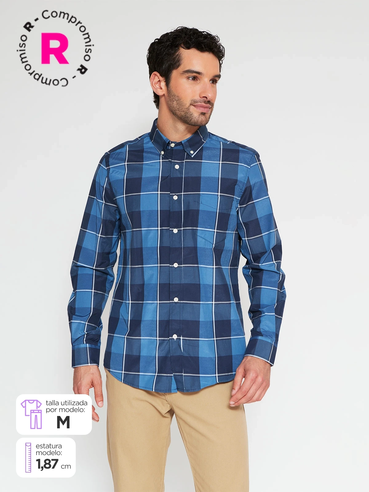 CAMISA MANGA LARGA KENNETH STEVENS HOMBRE - 1