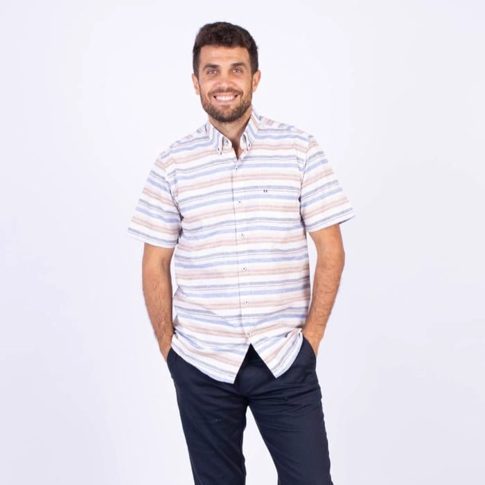 CAMISA MANGA CORTA ALGODÓN HOMBRE PIERRE CARDIN - 1