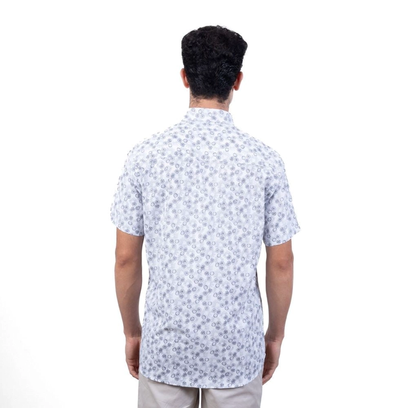 CAMISA MANGA CORTA HOMBRE PIERRE CARDIN ESTAMPADA ETQ AZUL PC-62639CAA - 5