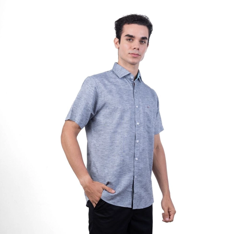 CAMISA MANGA CORTA HOMBRE PIERRE CARDIN ETQ TESSUTO MADE IN ITALY PC-62710CAA - 3