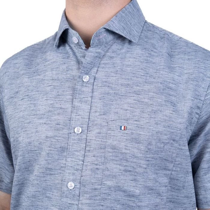 CAMISA MANGA CORTA HOMBRE PIERRE CARDIN ETQ TESSUTO MADE IN ITALY PC-62710CAA - 4