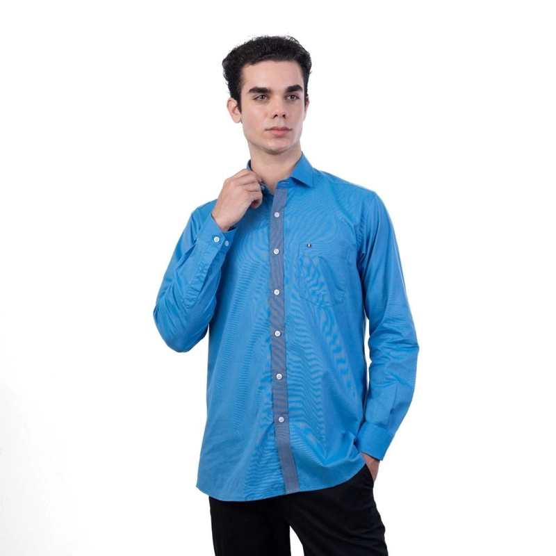 CAMISA MANGA LARGA HOMBRE PIERRE CARDIN ETQ TESSUTO MADE IN ITALY PC-62701CA - 1