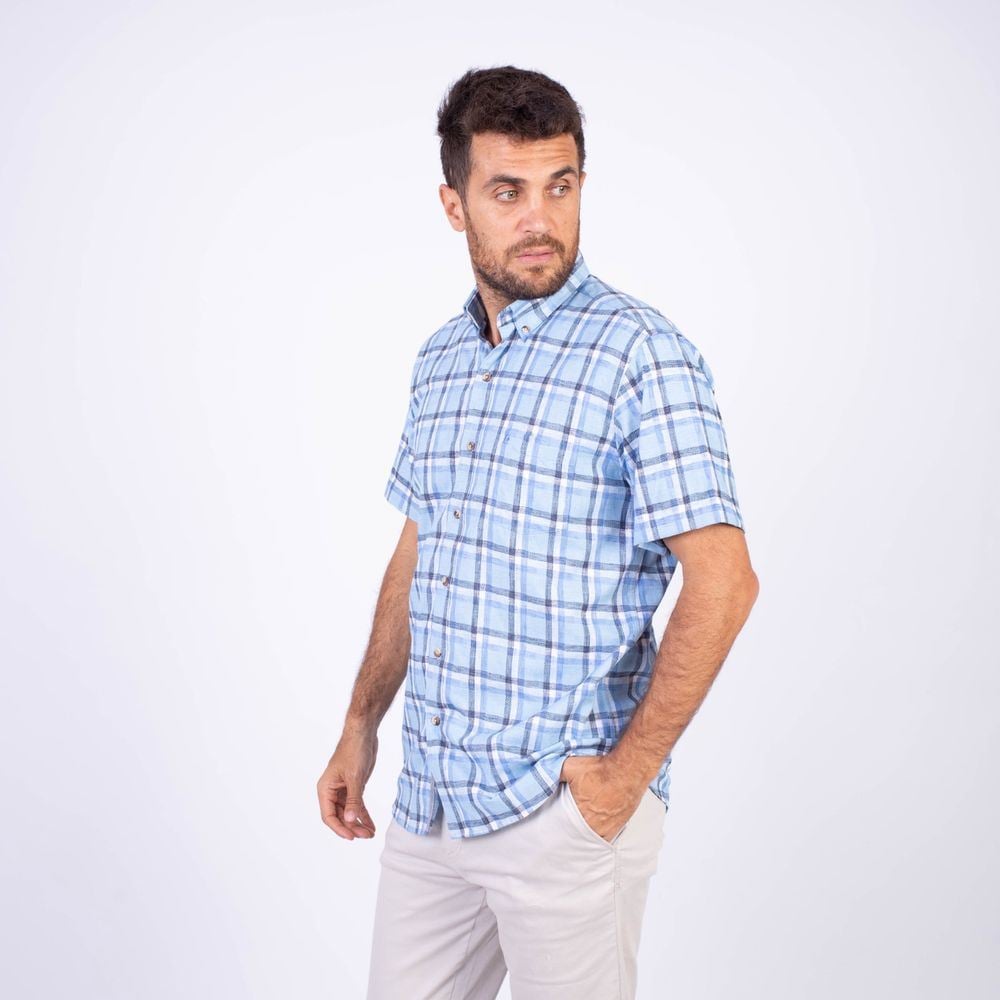 CAMISA MANGA CORTA HOMBRE PIERRE CARDIN ETQ LINEN COLLECTION PC-62407CA - 3
