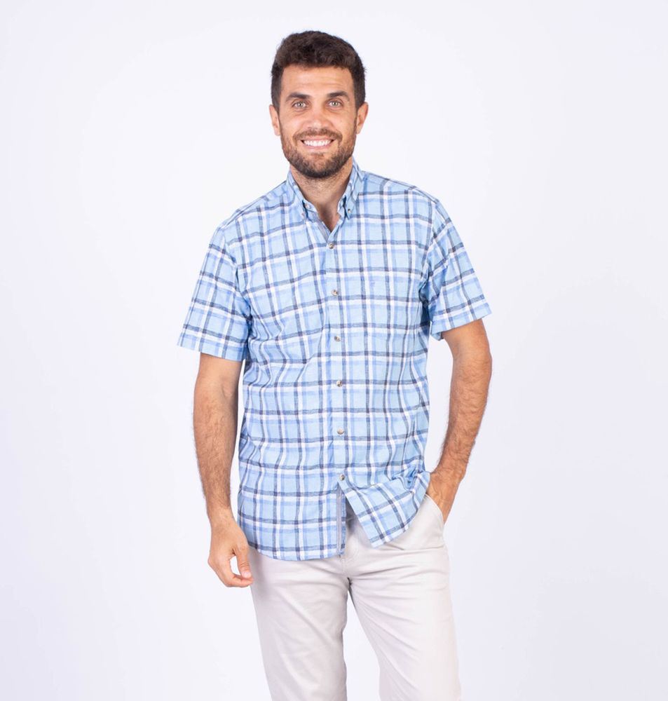 CAMISA MANGA CORTA HOMBRE PIERRE CARDIN ETQ LINEN COLLECTION PC-62407CA - 1