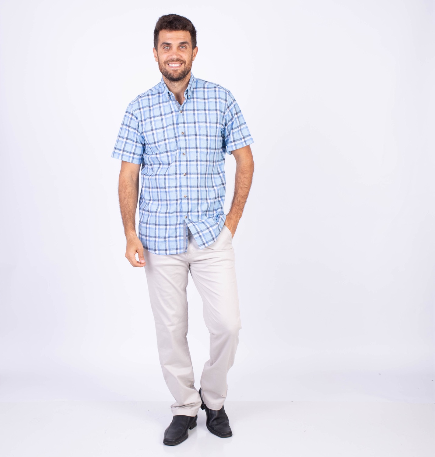 CAMISA MANGA CORTA HOMBRE PIERRE CARDIN ETQ LINEN COLLECTION PC-62407CA - 6