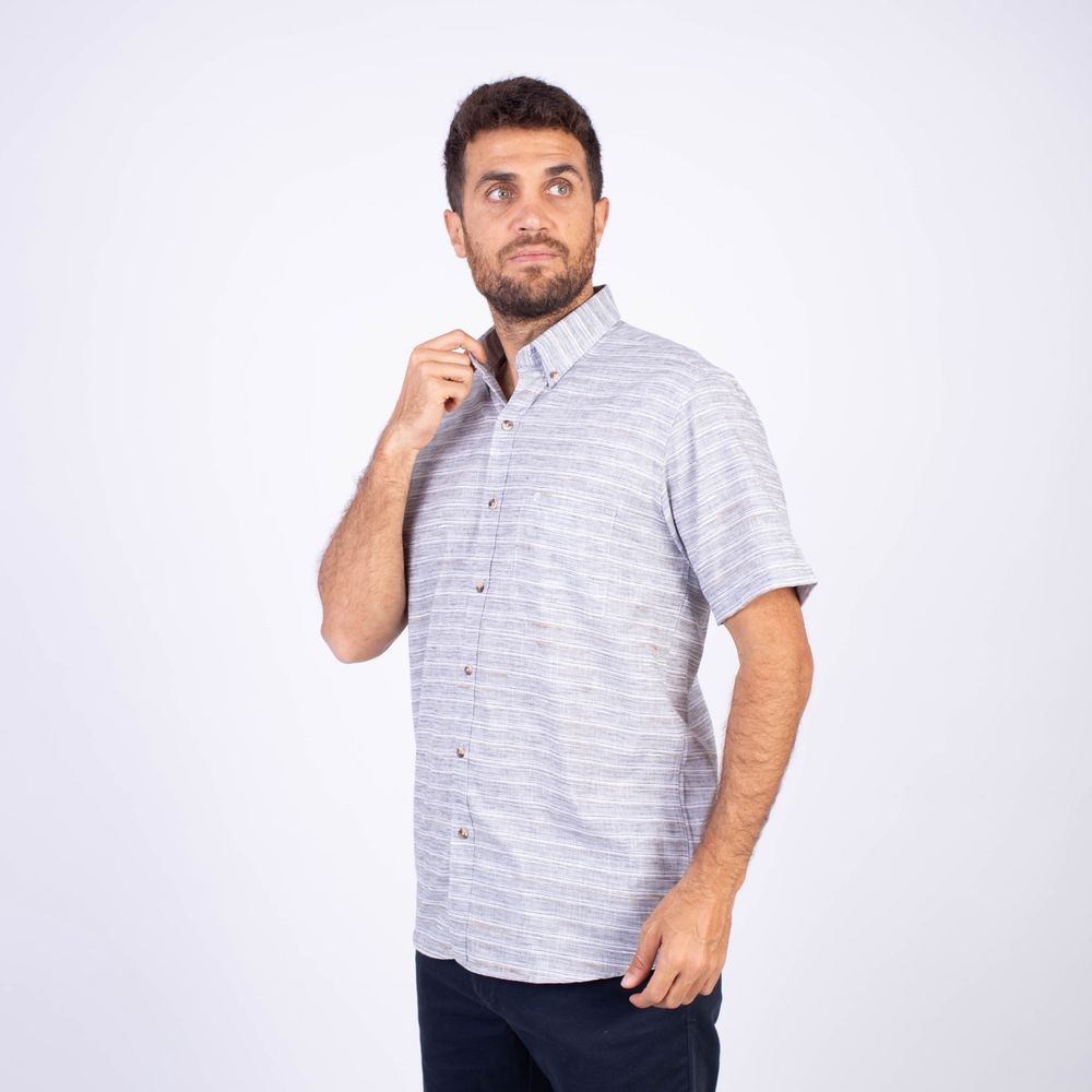 CAMISA MANGA CORTA HOMBRE PIERRE CARDIN ETQ LINEN COLLECTION PC-62417CAA - 2