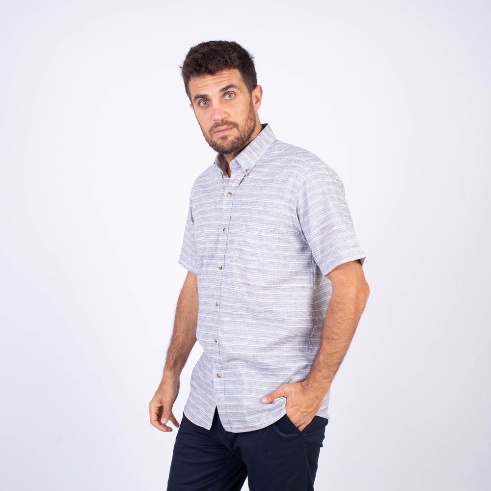 CAMISA MANGA CORTA HOMBRE PIERRE CARDIN ETQ LINEN COLLECTION PC-62417CAA - 3