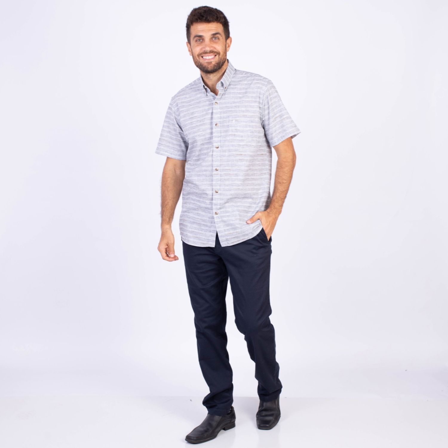 CAMISA MANGA CORTA HOMBRE PIERRE CARDIN ETQ LINEN COLLECTION PC-62417CAA - 6