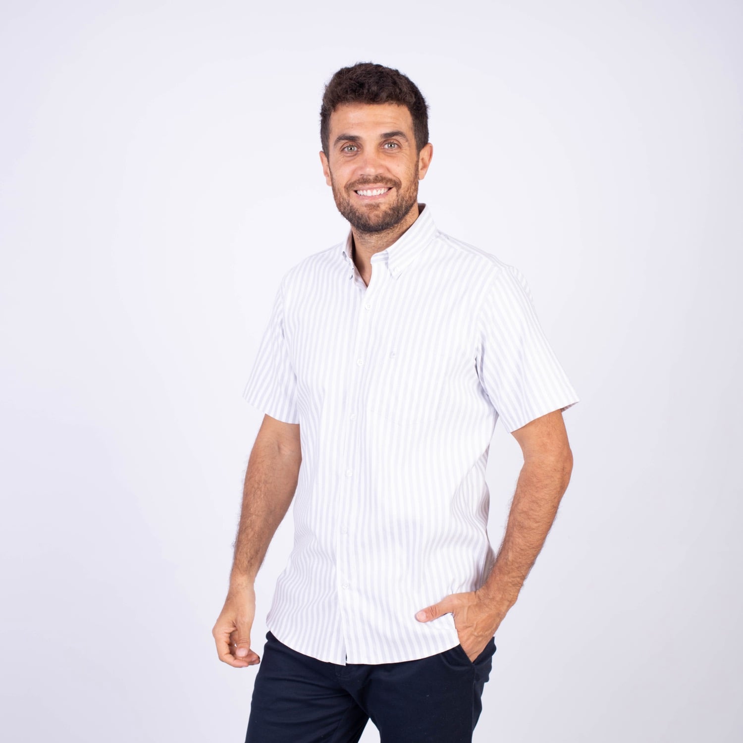 CAMISA MANGA CORTA HOMBRE PIERRE CARDIN ETQ AZUL PC-62602CAA - 3