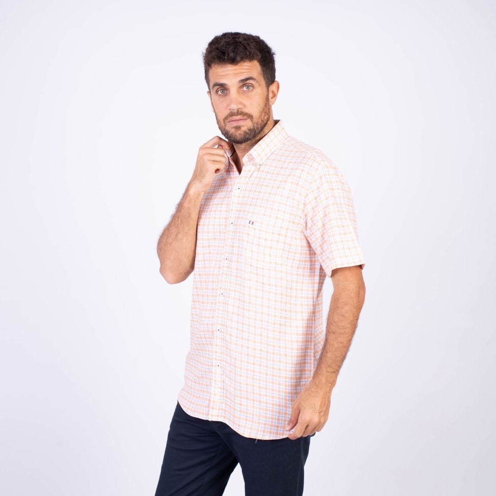CAMISA MANGA CORTA HOMBRE PIERRE CARDIN ETQ AZUL PC-62630CAA - 1