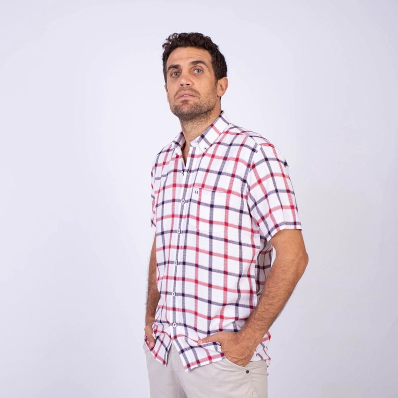 CAMISA MANGA CORTA HOMBRE PIERRE CARDIN COLOR ENTERO ETQ AZUL PC-62651CAA - 2