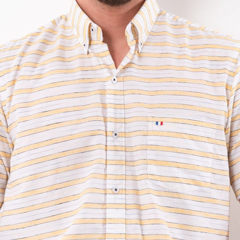 CAMISA MANGA CORTA HOMBRE PIERRE CARDIN ETQ AZUL PC-62678CAA - 2