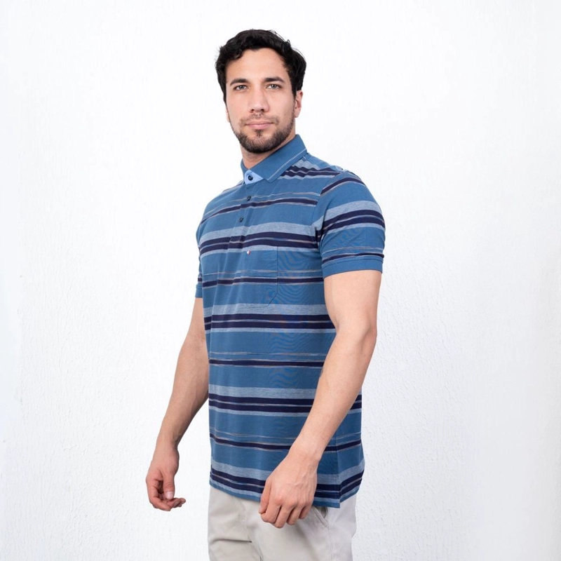 POLO MANGA CORTA HOMBRE PIERRE CARDIN BOX PIQUE LISTADO PC-6205PO - 2
