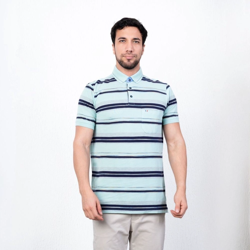 POLO MANGA CORTA HOMBRE PIERRE CARDIN BOX PIQUE LISTADO PC-6205PO - 1