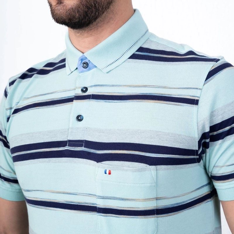 POLO MANGA CORTA HOMBRE PIERRE CARDIN BOX PIQUE LISTADO PC-6205PO - 3