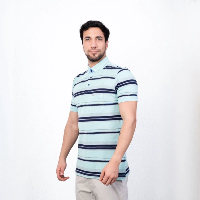 POLO MANGA CORTA HOMBRE PIERRE CARDIN BOX PIQUE LISTADO PC-6205PO - 2