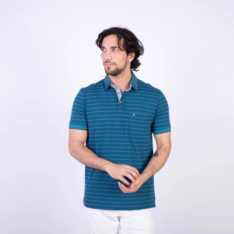 POLO MANGA CORTA HOMBRE PIERRE CARDIN BOX MINI JACQUARD PC-6207POO - 2